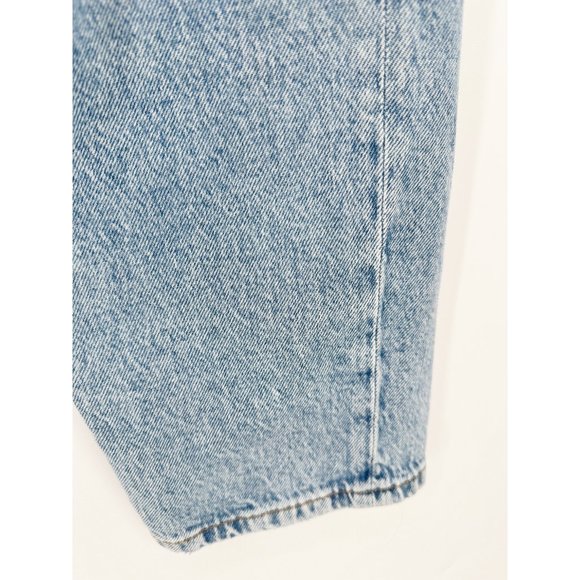 Zara Straight Leg High Waisted Light Wash Denim Jeans Sz 4 - Picture 4 of 7